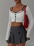 Little Bow Peep Mini Skirt Grey