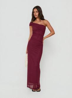 Spritzia One Shoulder Maxi Dress Plum