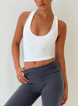 Fast Track Longline Active Tank Top White