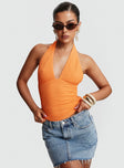 Emaline Halter Top Orange