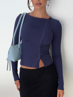 Passoni Long Sleeve Top Navy