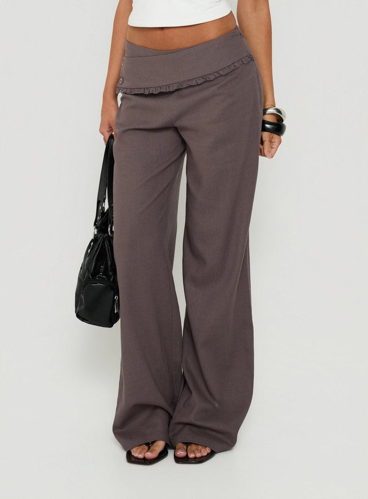 Brea Frill Belted Trousers Iron