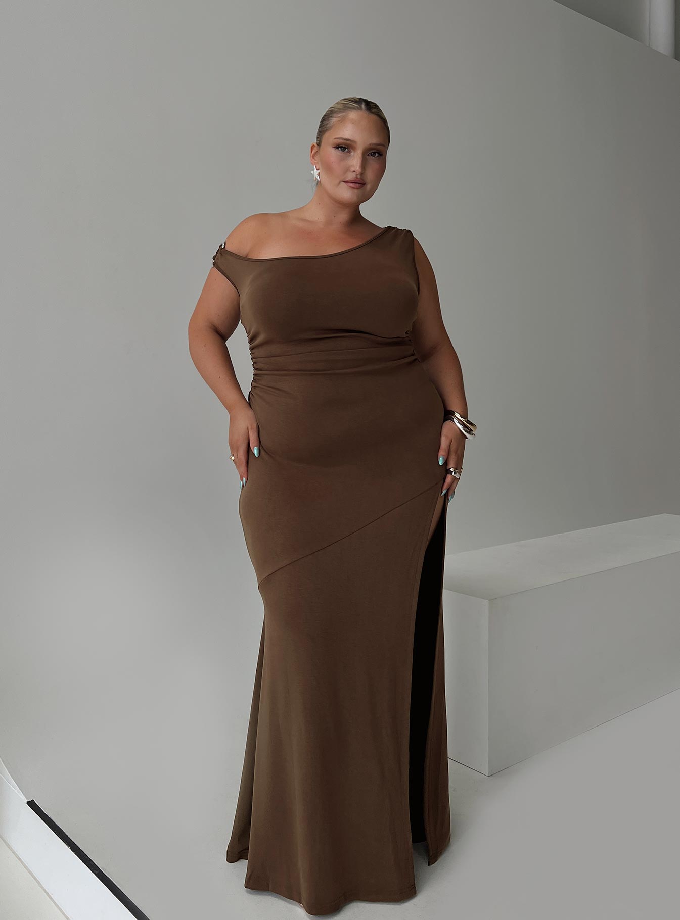 One shoulder maxi dress uk hotsell