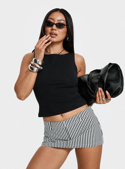 Rhode Mini Skort Noir Stripe