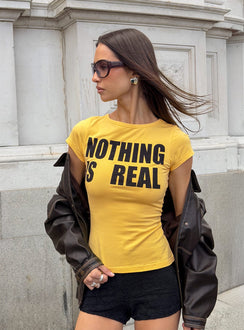 Nothing Is Real Graphic Top Yellow / Black