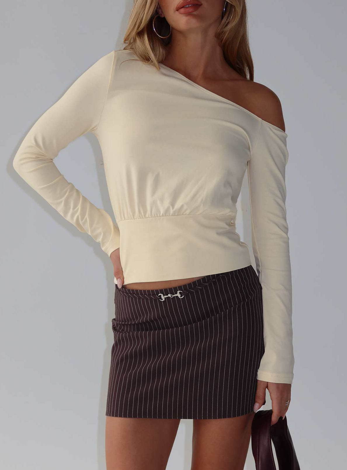 Kaylynne Cinched Long Sleeve Top Yellow