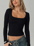 Baseline Long Sleeve Top Black