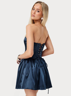 Forevermore Strapless Mini Dress Navy