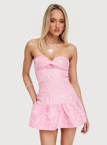 Pink Floral Mini Dresses Pink Floral Mini Dresses