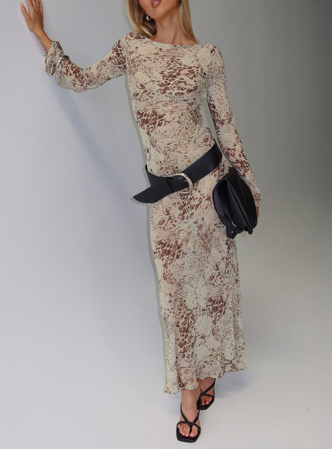 Switch Places Sheer Maxi Dress Animal