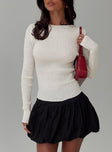 Murphey Ruched Long Sleeve Top Cream