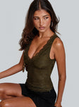 Far Away Top Dark Green