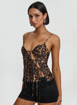 product Princess Polly Sleeveless Plunger  Mariah Top Leopard