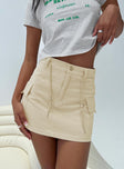 product Torres Cargo Mini Skirt Beige Princess Polly  Mini Skirts 