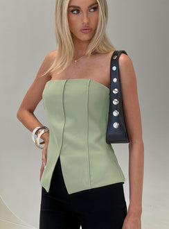 Lavish Living Strapless Top Green