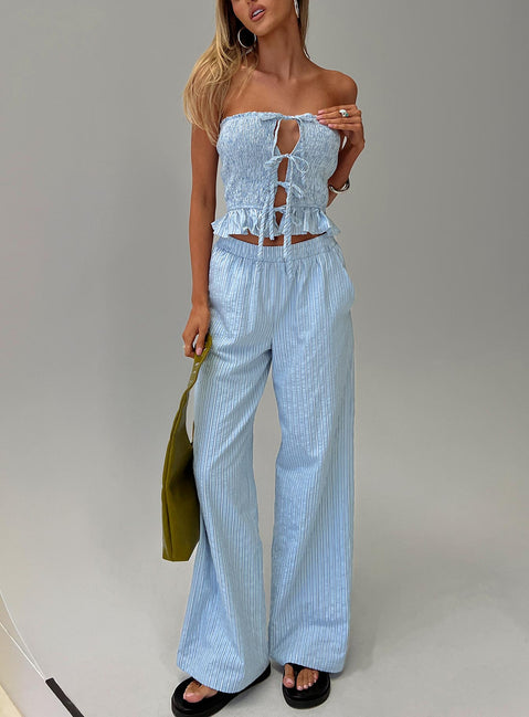 Sudden Sorcery Strapless Set Blue