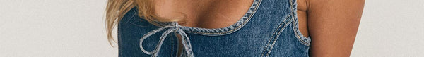 Stefenie Denim Tie Top Mid Wash