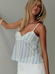 Lunya Top Blue Stripe