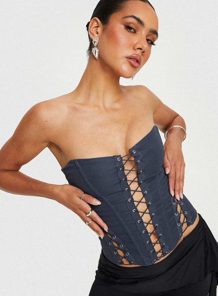 styling blue renaissance print structured corset top｜TikTok Search