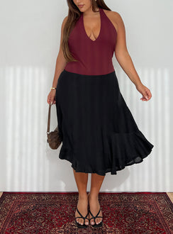 With Kindness Midi Skirt Black Curve