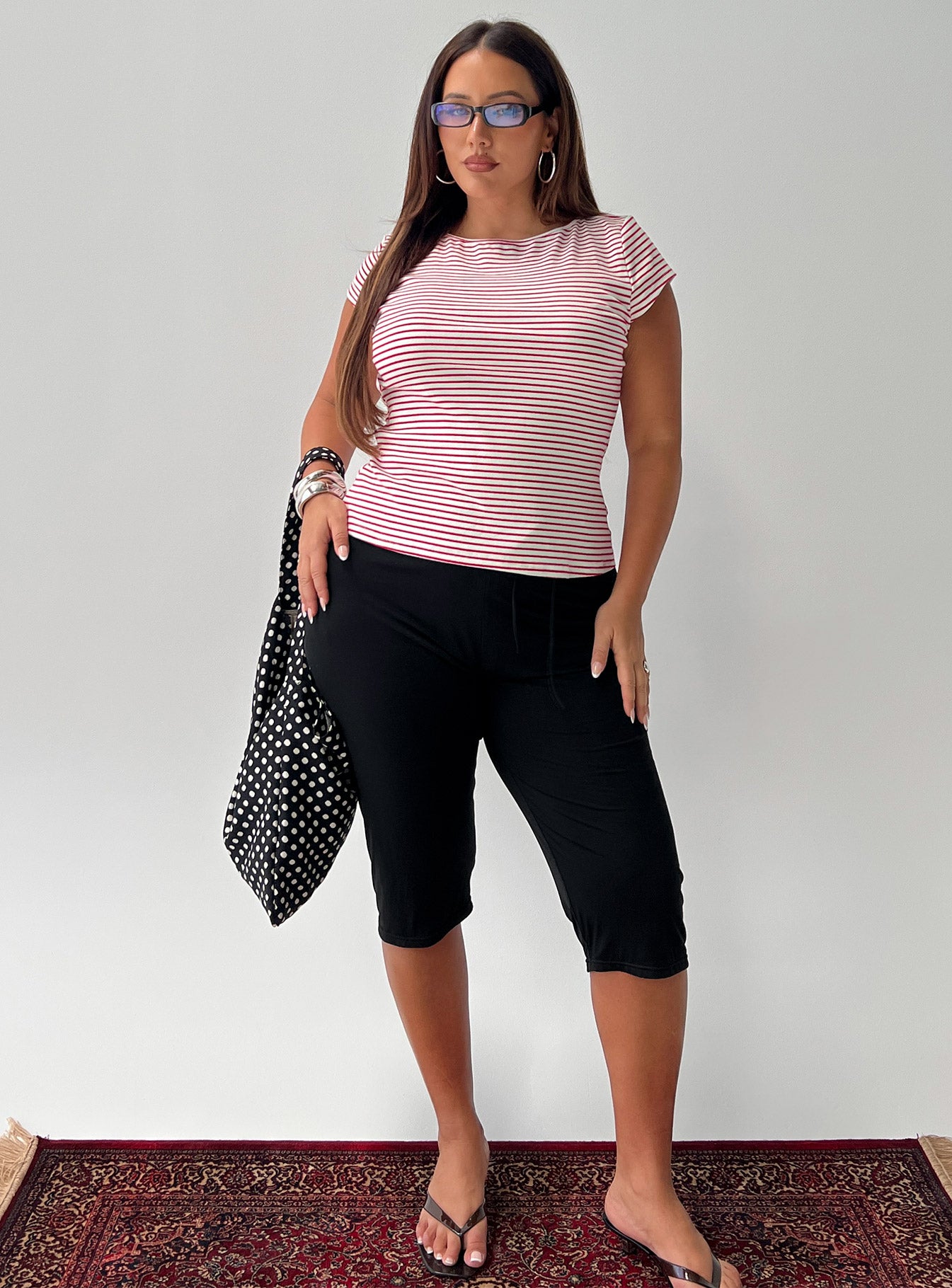 Cayte Capris Black Curve