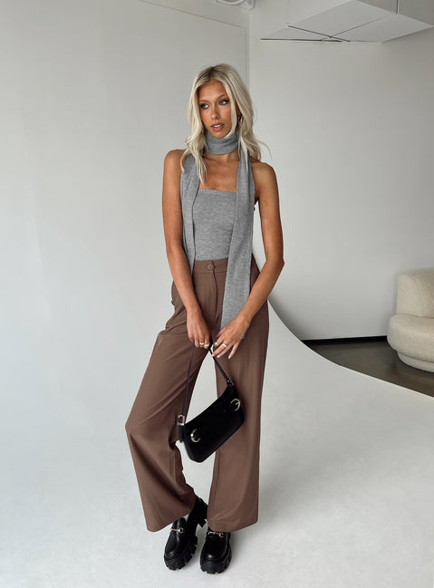 product Princess Polly High Waisted Pants  Archer Pants Brown Eco Tall