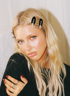 Hair Accessories Pack Three items in pack Four hair clips with silver-toned hardware, clip fastening Elasticated scrunchie Soft velcro fastening headband 