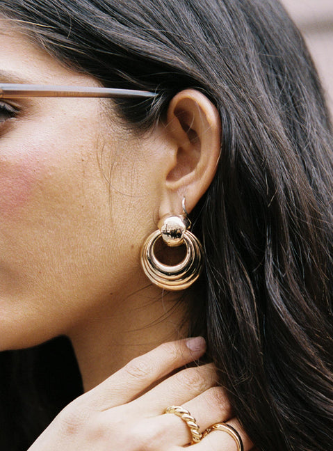 Time Goes By Earrings Gold