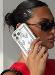 iPhone case Chrome style, heart detail