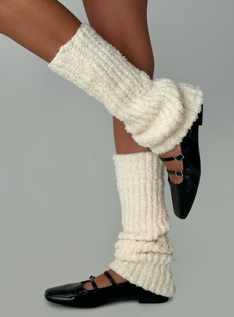 Queensway Boucle Legwarmers Cream