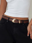 You're Strong Belt Dark Brown / Gold