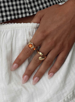 Rich Spirit Ring Pack Gold / Orange