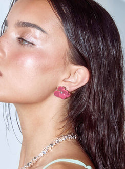 Daylight Savings Flower Earrings Pink