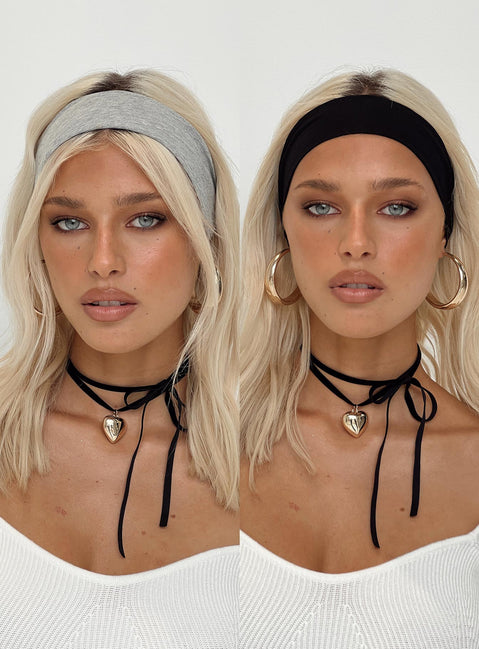 Headbeand Set includes two Elasticated Double lined