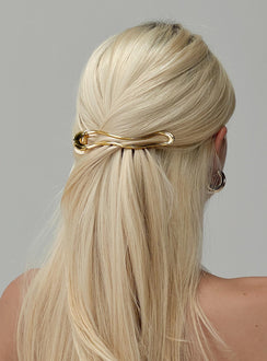 In The World Hair Clip Gold
