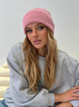 Knit beanie Foldable brim, thick knit material, double lined