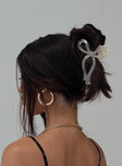 With A Bow Hair Clip Nude