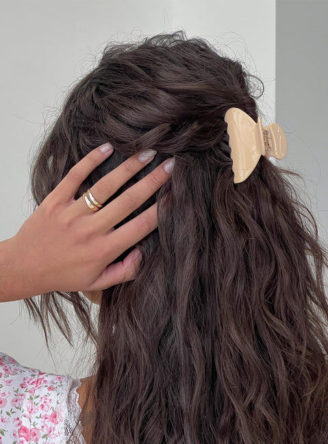 Charls Claw Clip Beige