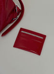 Jakari Card Holder Patent Red