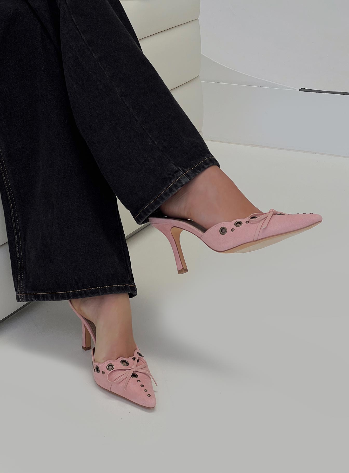 Pink heels pointed toe hotsell