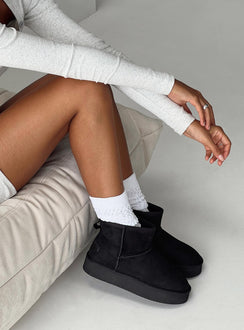 Franz Shearling Boots Black