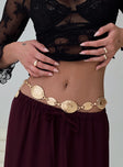 Gold toned chain belt