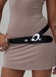 Jaide Low Waist Belt Black / Silver