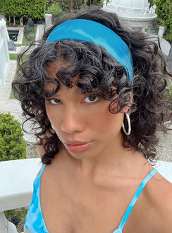 Headband Mesh material Floral print Thick design Double lined Elasticated