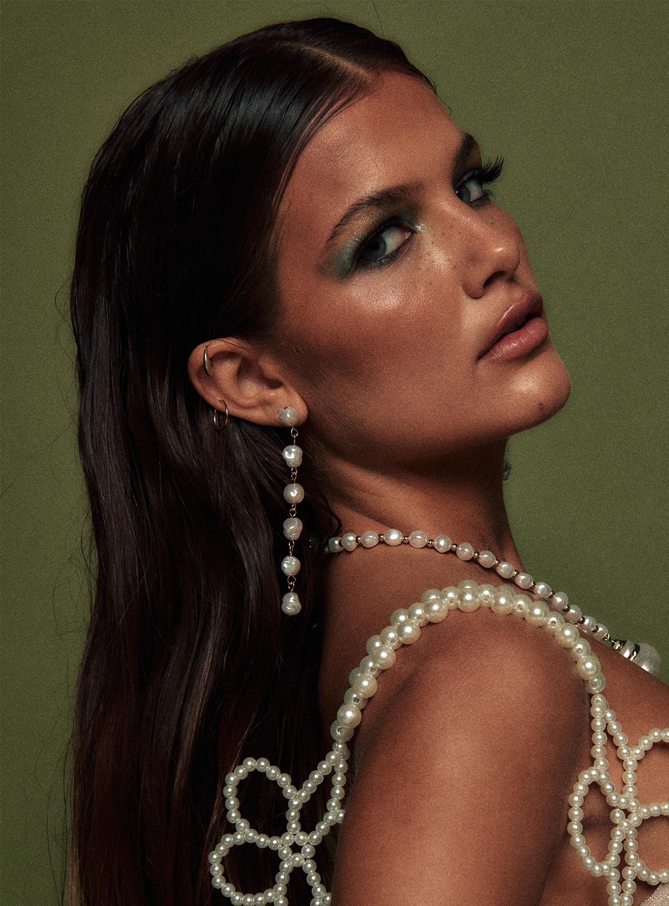 Zelaya Pearl Earrings Gold / White