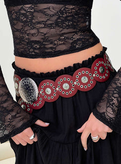 Karelle Belt Burgundy