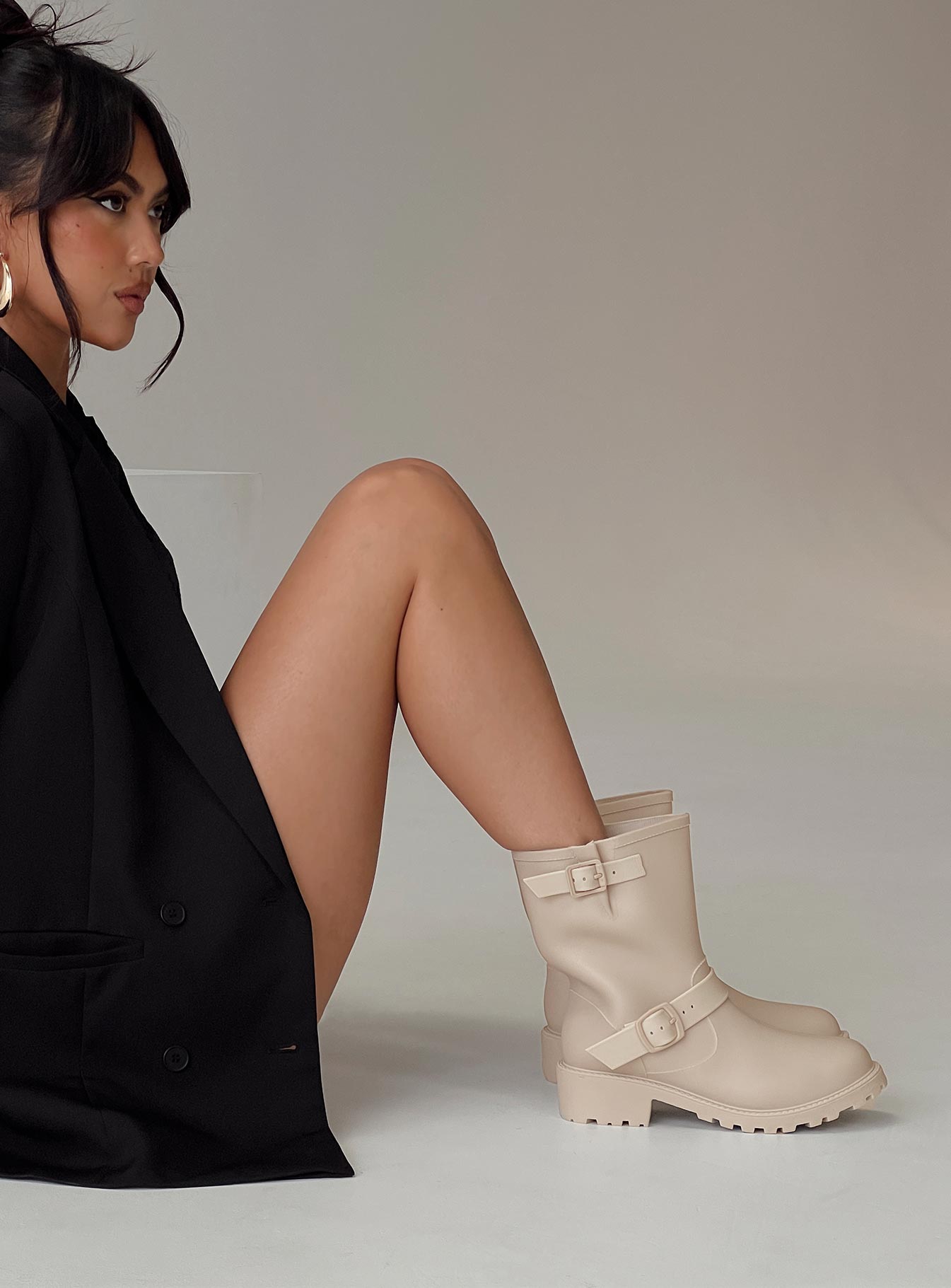 Senorita Rubber Boots Cream