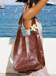 No One Else Oversized Tote Bag Brown