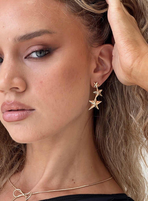Starry Night Earrings Gold