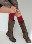 Stockings Knit-like material, thigh-high design